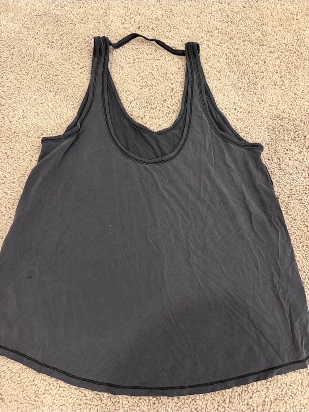 lululemon athletica Charcoal Black Scoop Neck Tank
